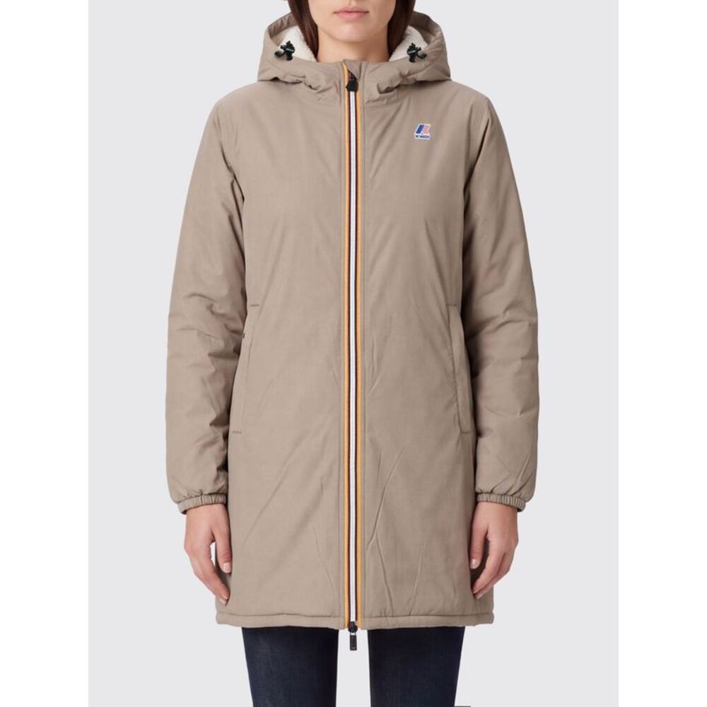 K-Way Women Jacin Orsetto Knee-Length Parka K-Way With Hood And Faux-Fur Lining